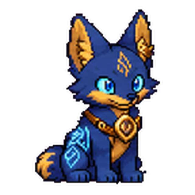 Sample pixel character art from the PetSoul studio